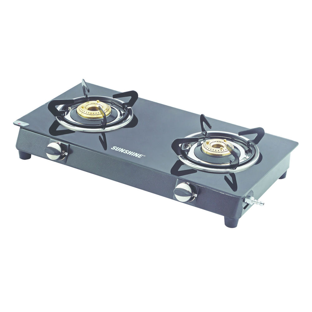 Sunshine Smart Dlx MS Double Burner Toughened Glass Gas Stove Price