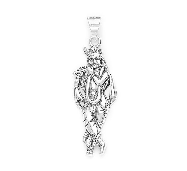 Lord Krishna Silver Pendant Pendants Lord Krishna Silver Pendant Pd017