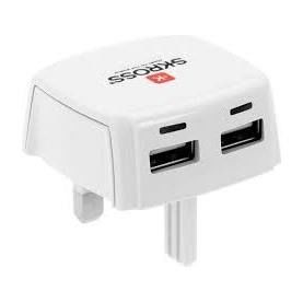 Skross 1302720-E UK Plug USB Charger (2.4A) White