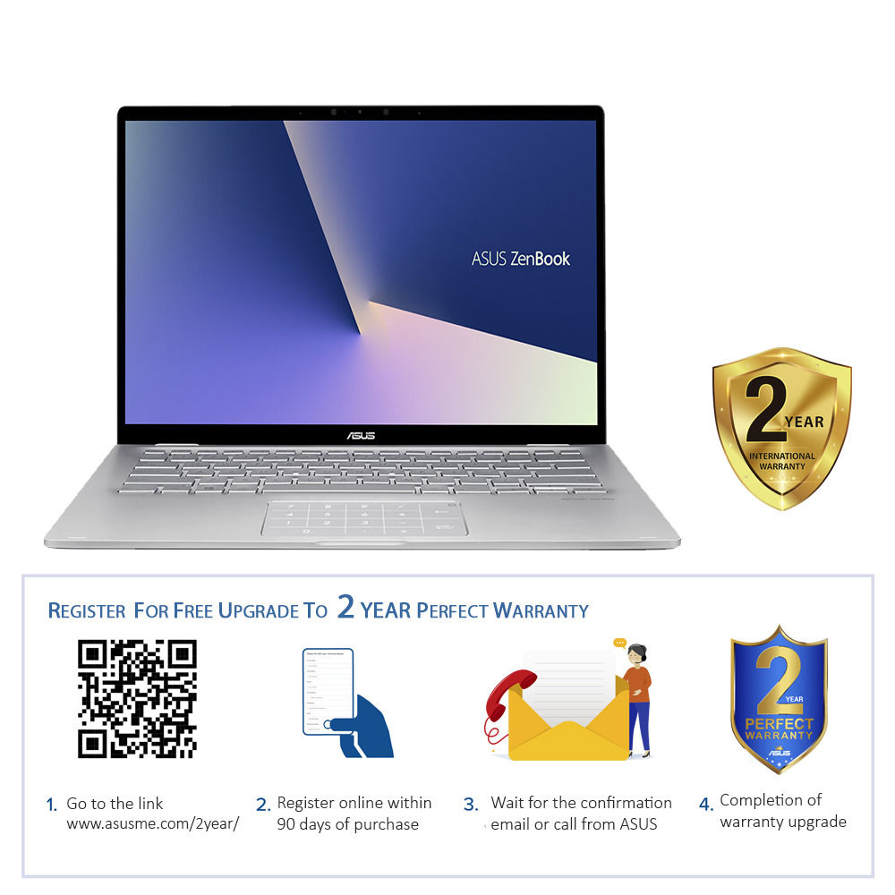 Asus ZenBook Flip 14 UM462DA R5 8GB, 256GB 14" Laptop, Silver