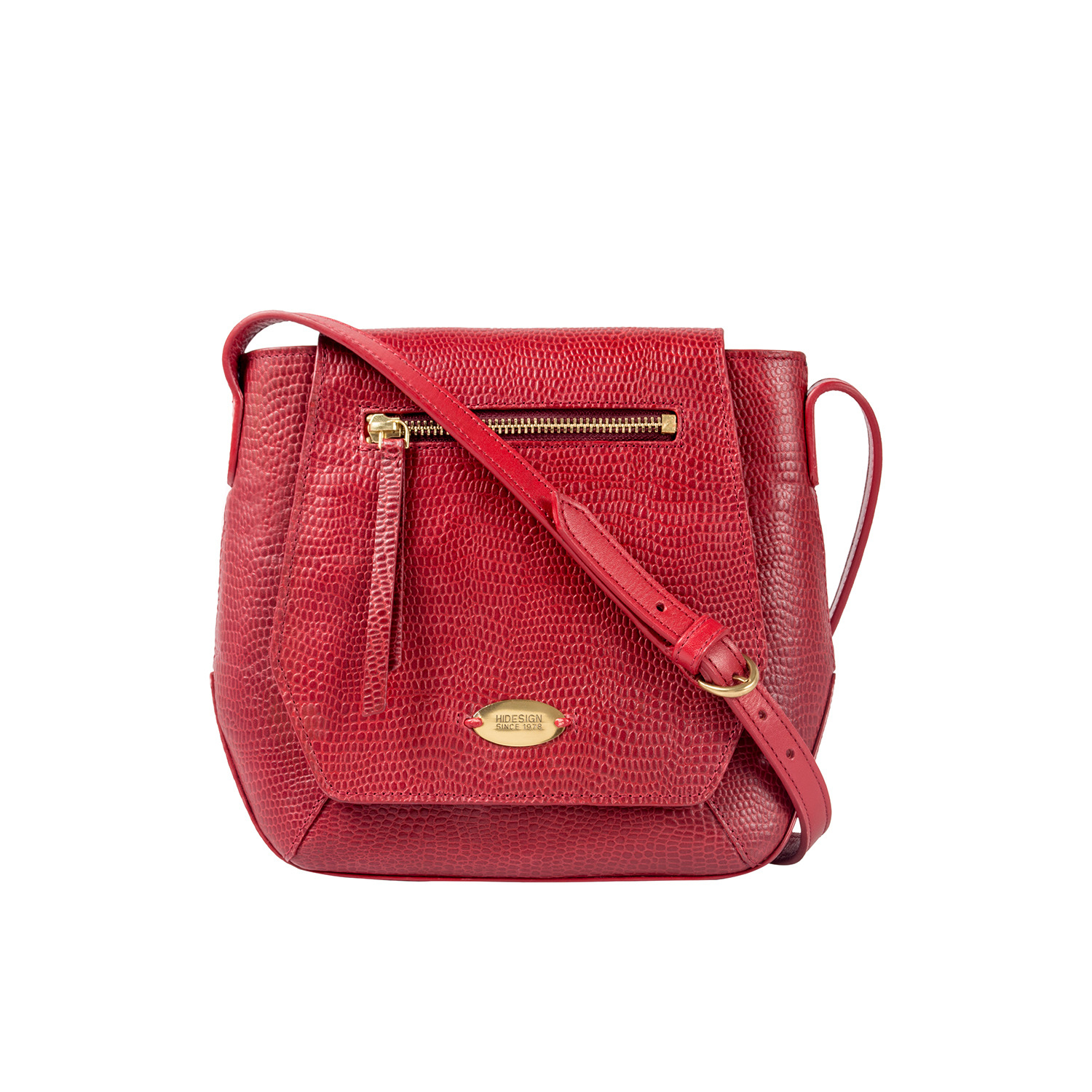 hidesign red handbag