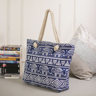 Tamirha Deep Shine Blue Contemporary Print Handbag...