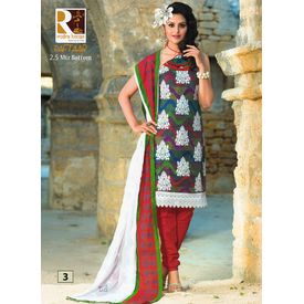 COTTON EMBROIDERY RAFTAAR SUIT - SH03LMRE COTTON EMBROIDERY RAFTAAR SUIT - SH03LMRE