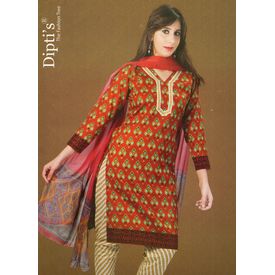 COTTON PRINTED DIPTI SHIPRA SUIT - DI09TMHK COTTON PRINTED DIPTI SHIPRA SUIT - DI09TMHK