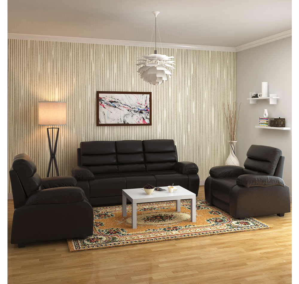 Beauty 3 1 Sofa Set Chocolate Online At Home Beauty 3 1 Sofa Set Chocolate