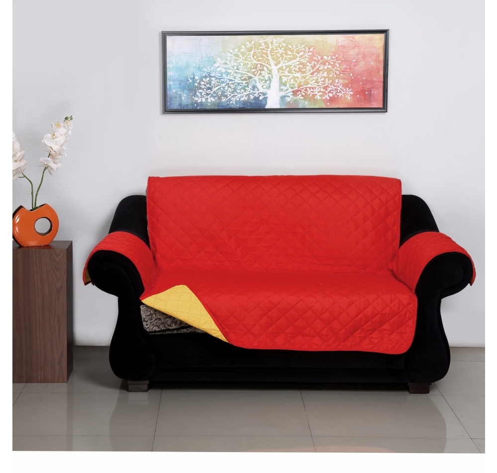 2 Seater Reversible Sofa Cover 179 Cm X 223 Home By 2 Seater Reversible Sofa Cover 179 Cm X 223 Home By Nill Red Yellow