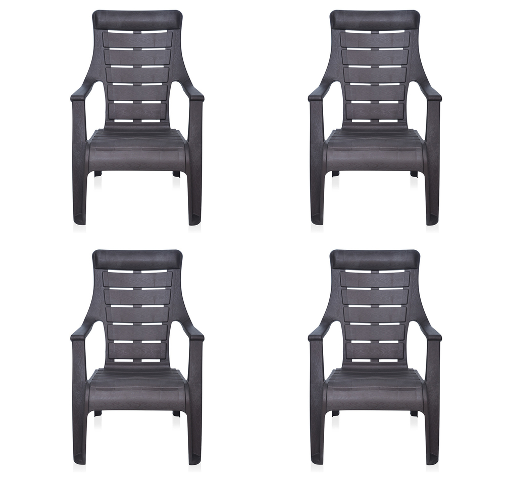 Nill Sunday Garden Chair Set Of 4 Brown At Home Loading Zoom