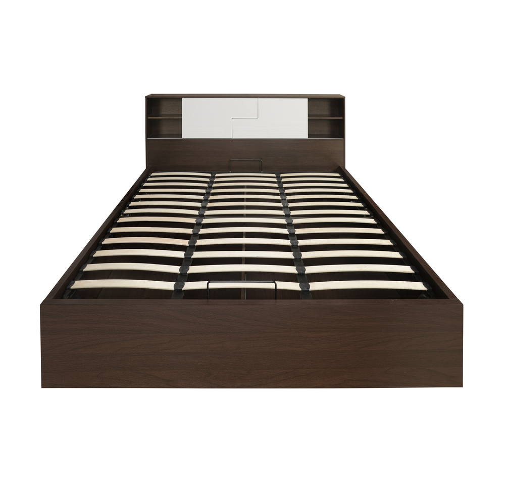Guardian Queen Bed With Storage Home By Nill Walnut And Guardian Queen Bed With Storage Home By Nill Walnut And White At