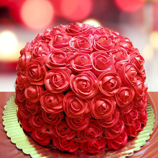 Ferns N Petals Special Delicious Red Rose Cake Hal...